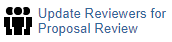 Screenshot showing Update Reviewers for Proposal Review activity